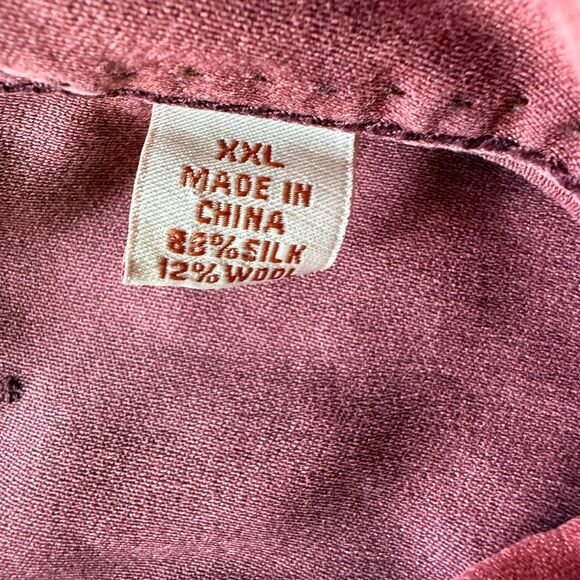 Tommy Bahama Silk Wool Blend Long Sleeve Button Up Dress Shirt Vacation XXL - Picture 5 of 5